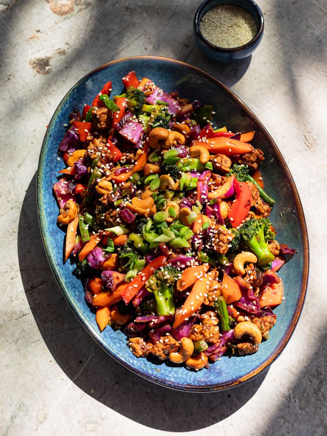 Rotkohl-Tempeh Pfanne Rezept 1 Rotkohl-Tempeh Pfanne Rezept 1