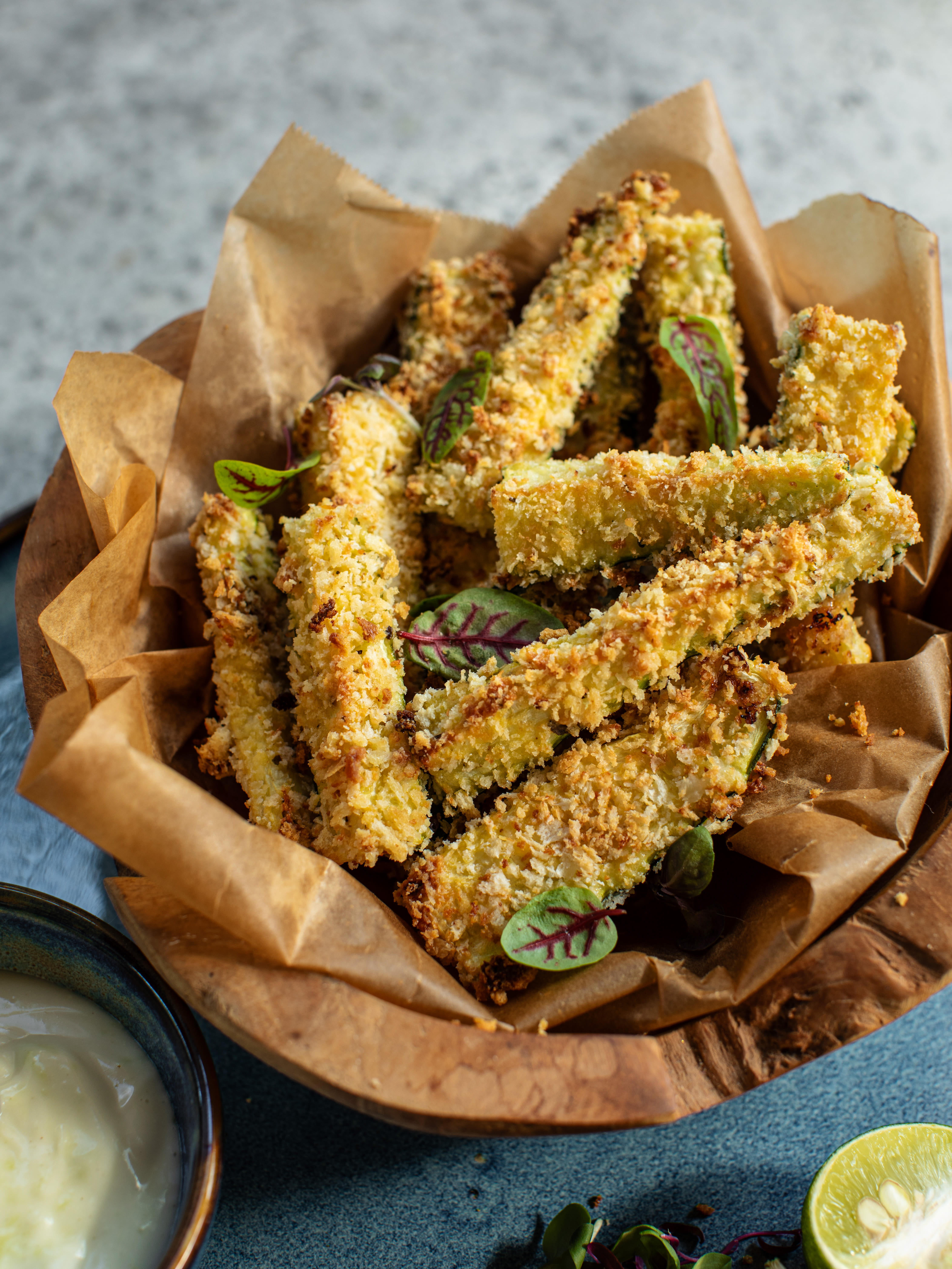 Zucchetti-Pommes mit Wasabi-Mayonnaise Rezept 4