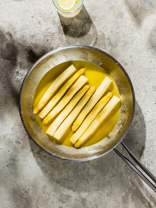 Glasierte weisse Spargeln Rezept Glasierte weisse Spargeln Rezept