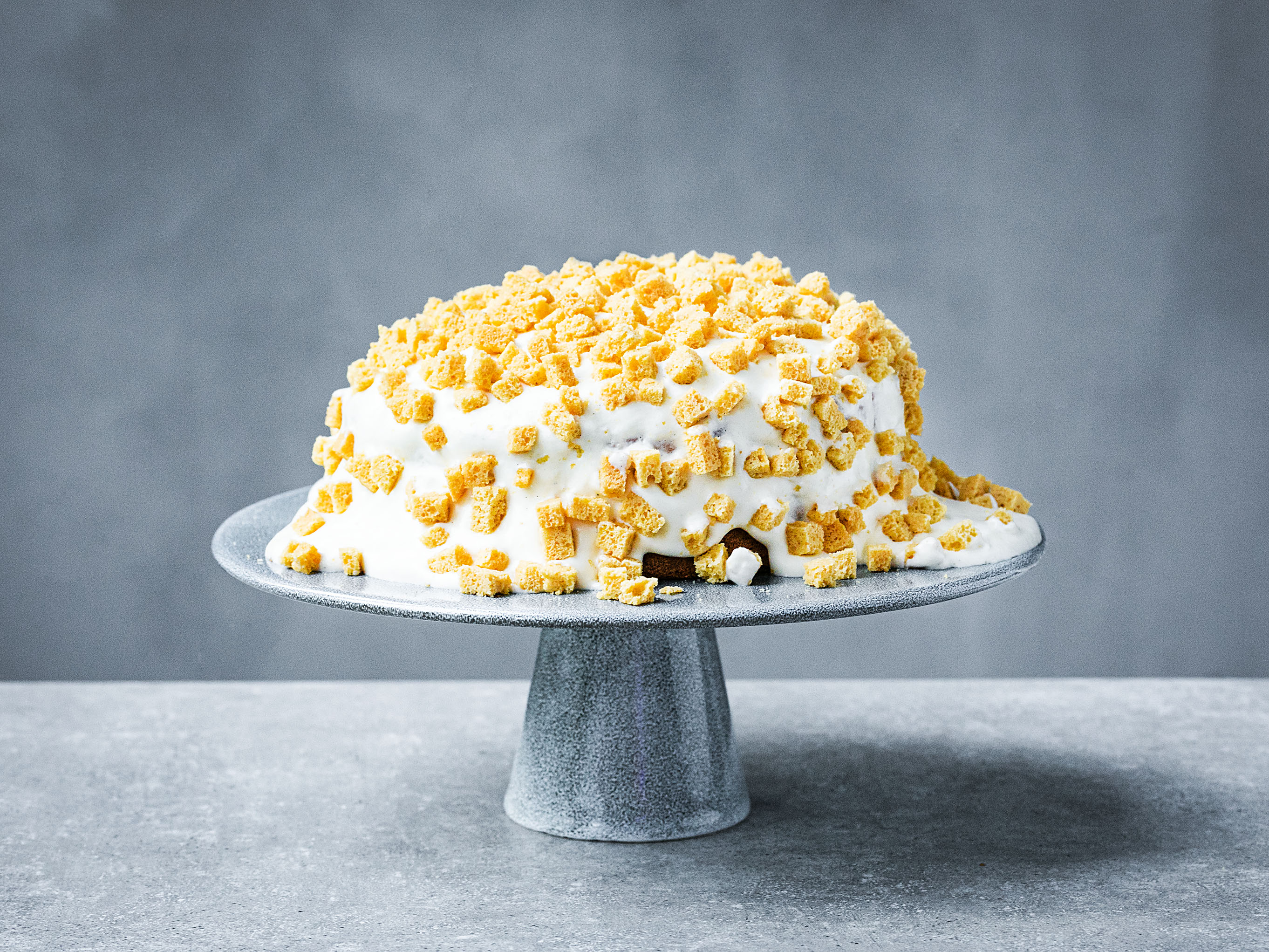 Schritt 5: Mit einer dünnen Schicht Puderzucker bestäuben und mit frischen Minzeblättern garnieren und servieren