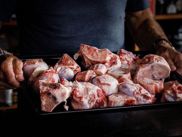 Schritt 1: Knochen Rindsbouillon selbstgemacht rösten Schritt 1: Knochen Rindsbouillon selbstgemacht rösten