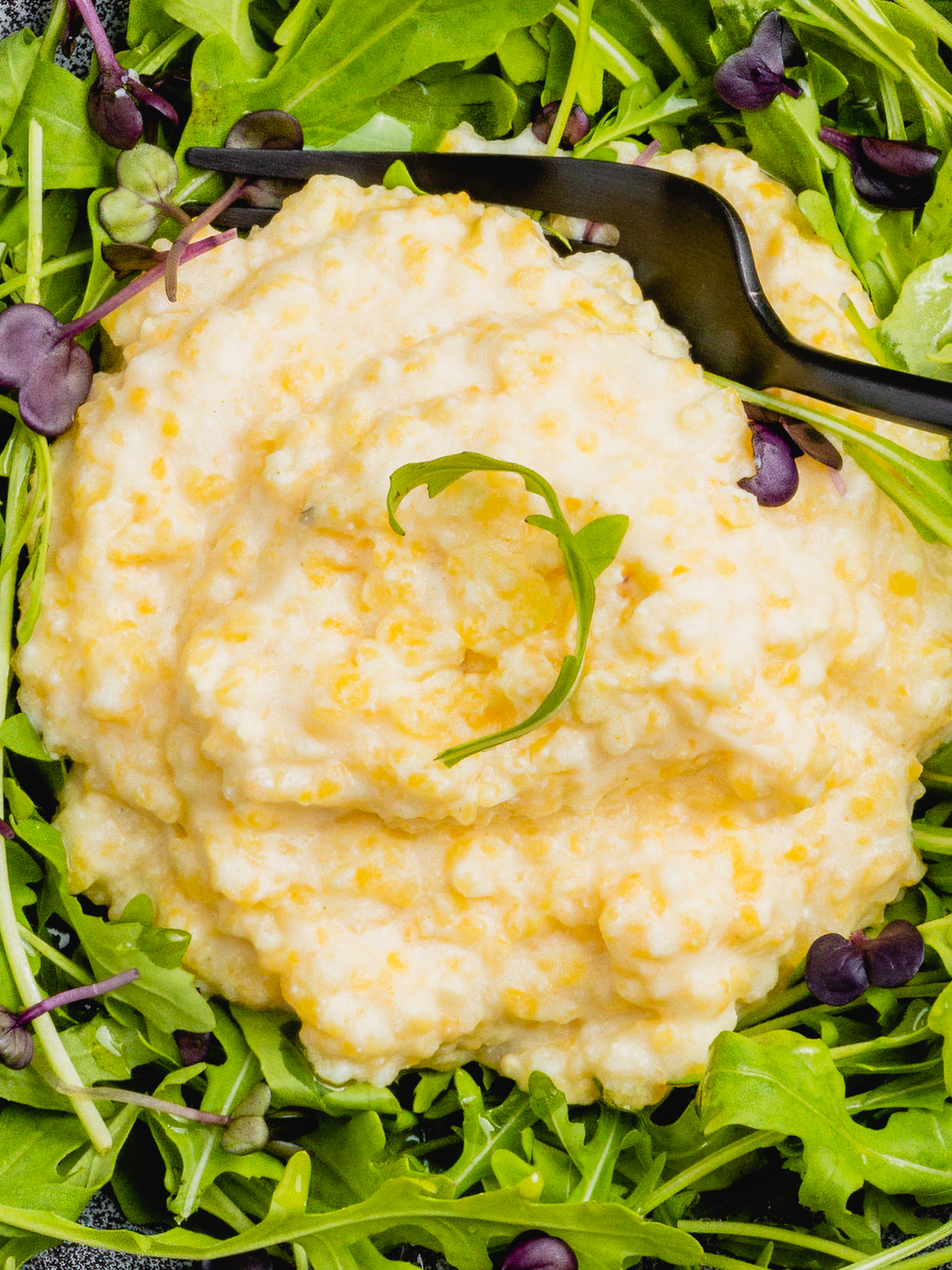 Weisswein-Polenta mit Ricotta, Taleggio und Rucola Rezept 2