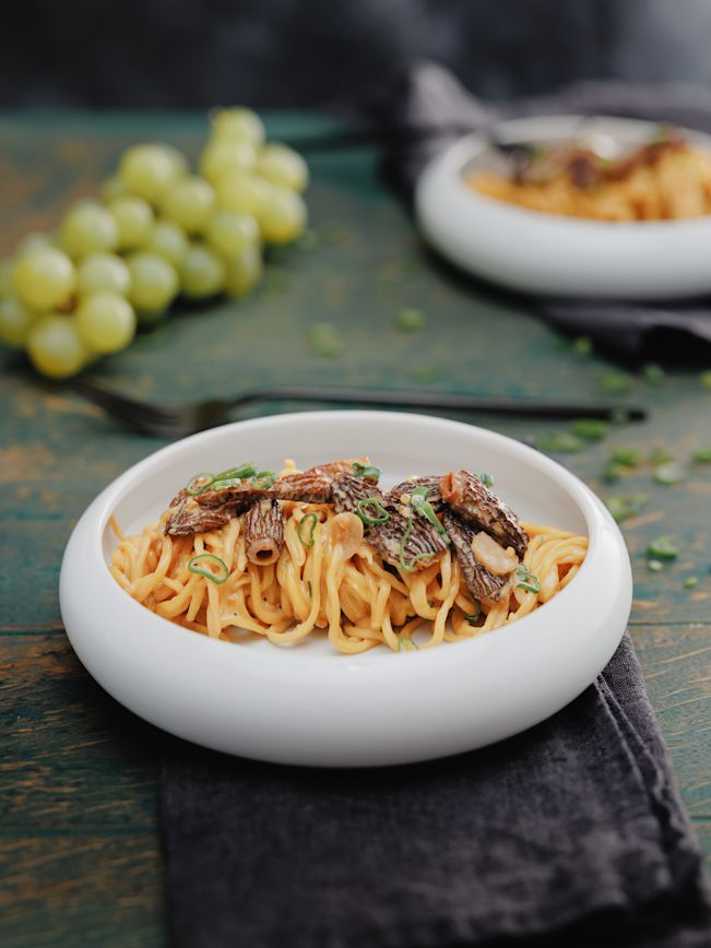 Tajarin mit Morchelrahmsauce Rezept 1 Tajarin mit Morchelrahmsauce Rezept 1