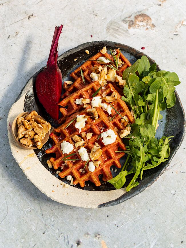 Randen-Waffeln mit Ziegenkäse Rezept 1 Randen-Waffeln mit Ziegenkäse Rezept 1