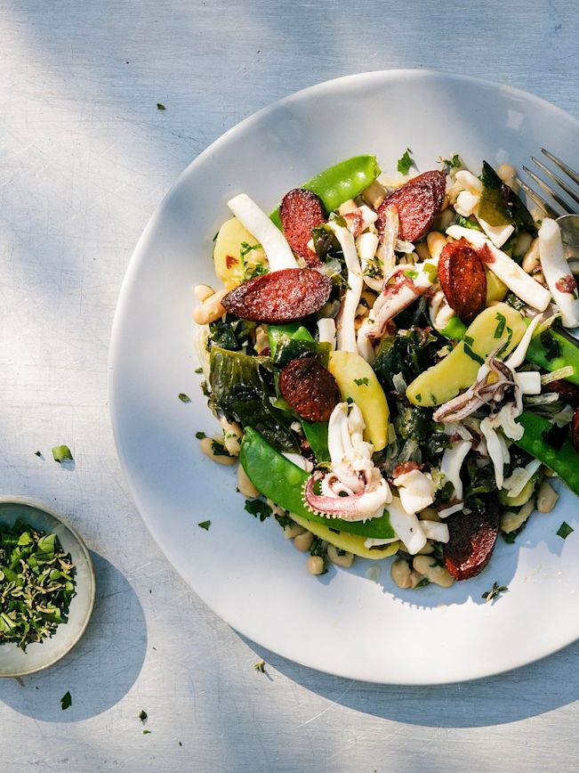 Tintenfischsalat mit Chorizo Rezept Tintenfischsalat mit Chorizo Rezept