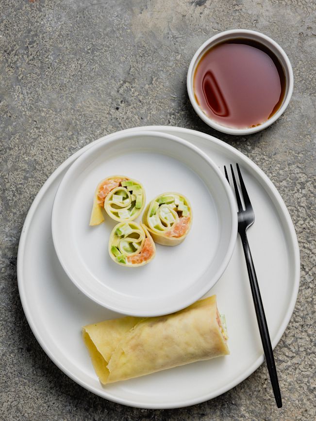 Pfannkuchen-Sushi Rezept Pfannkuchen-Sushi Rezept