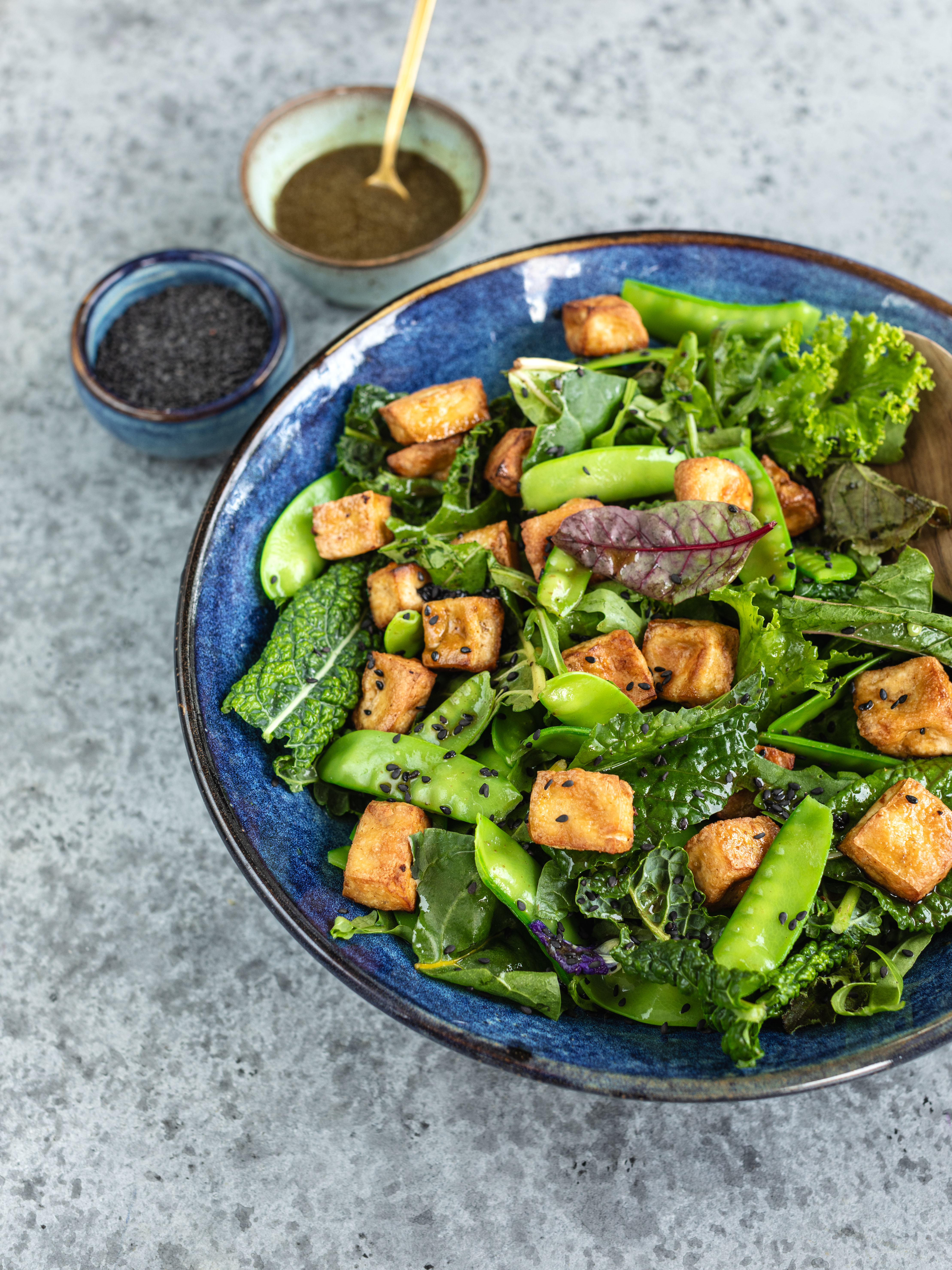  Matcha-Sesam-Salat mit Zuckerschoten und Tofu Rezept 6