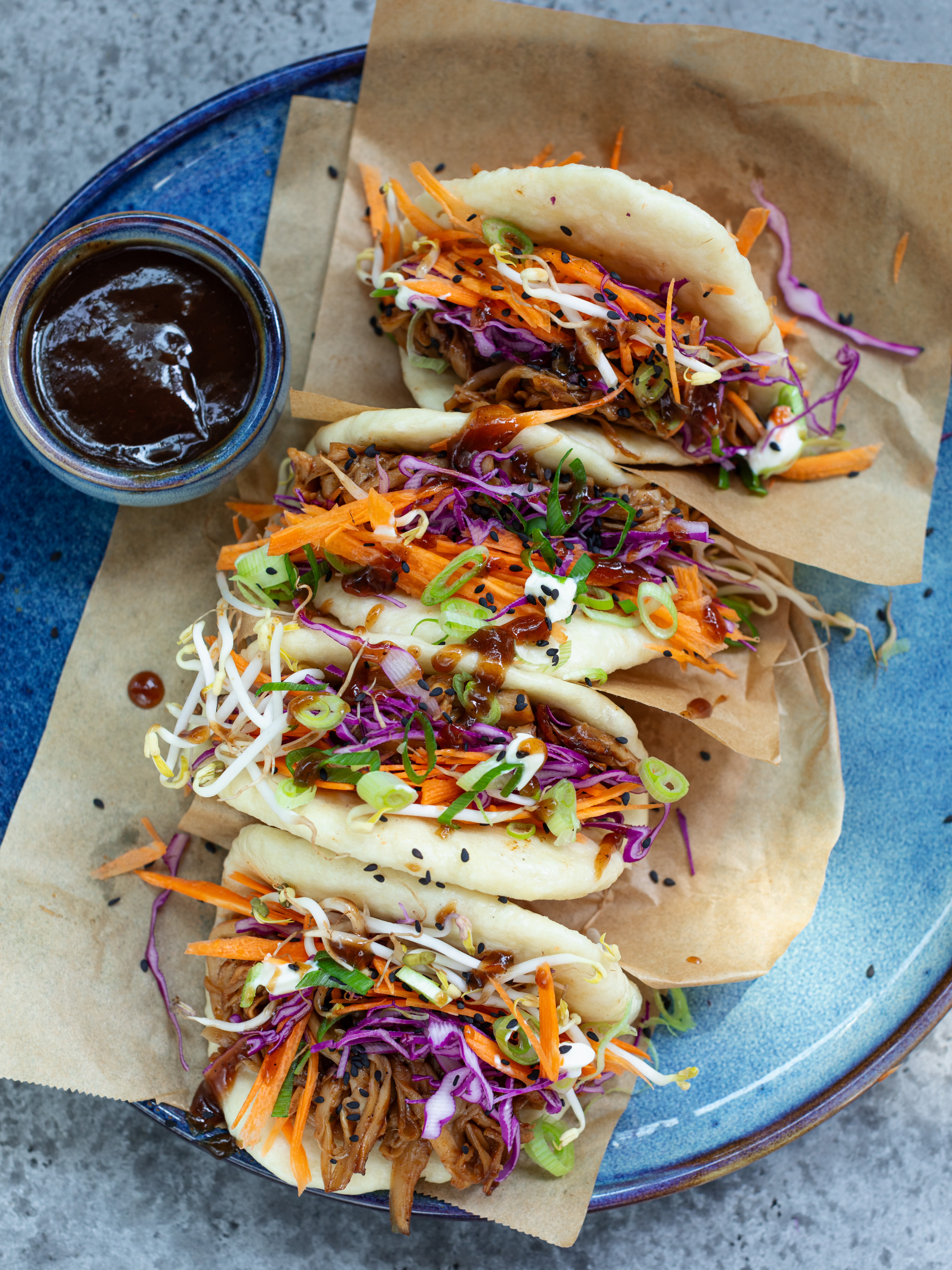 Vegane Bao Buns mit "Pulled Mushrooms" Rezept 5