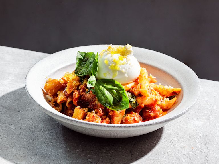 Schritt 4: Pasta alla Parmigiana anrichten Schritt 4: Pasta alla Parmigiana anrichten