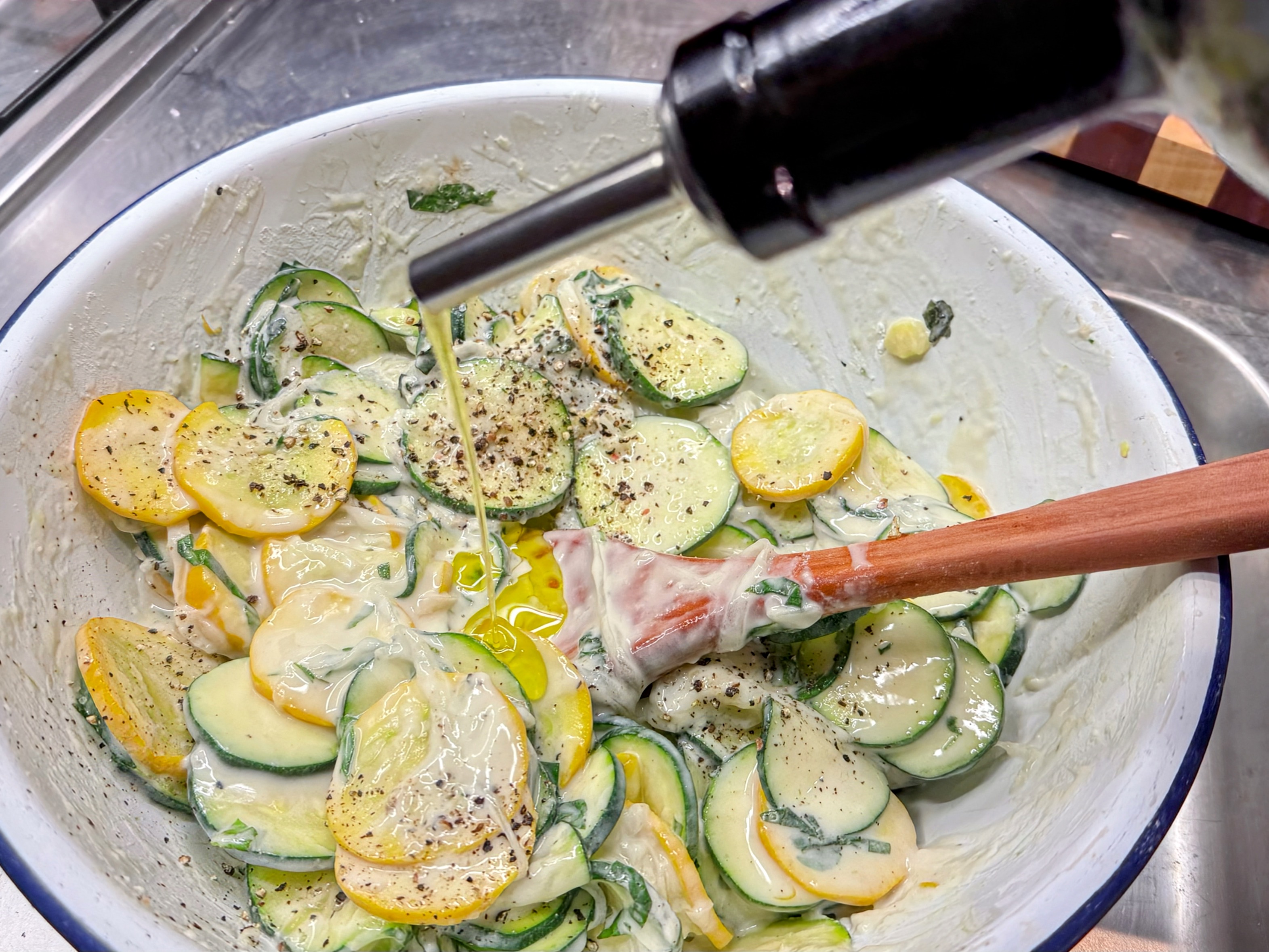 Schritt 2: Teig anpassen und Scarpaccia - Zucchini Tarte Rezept backen 