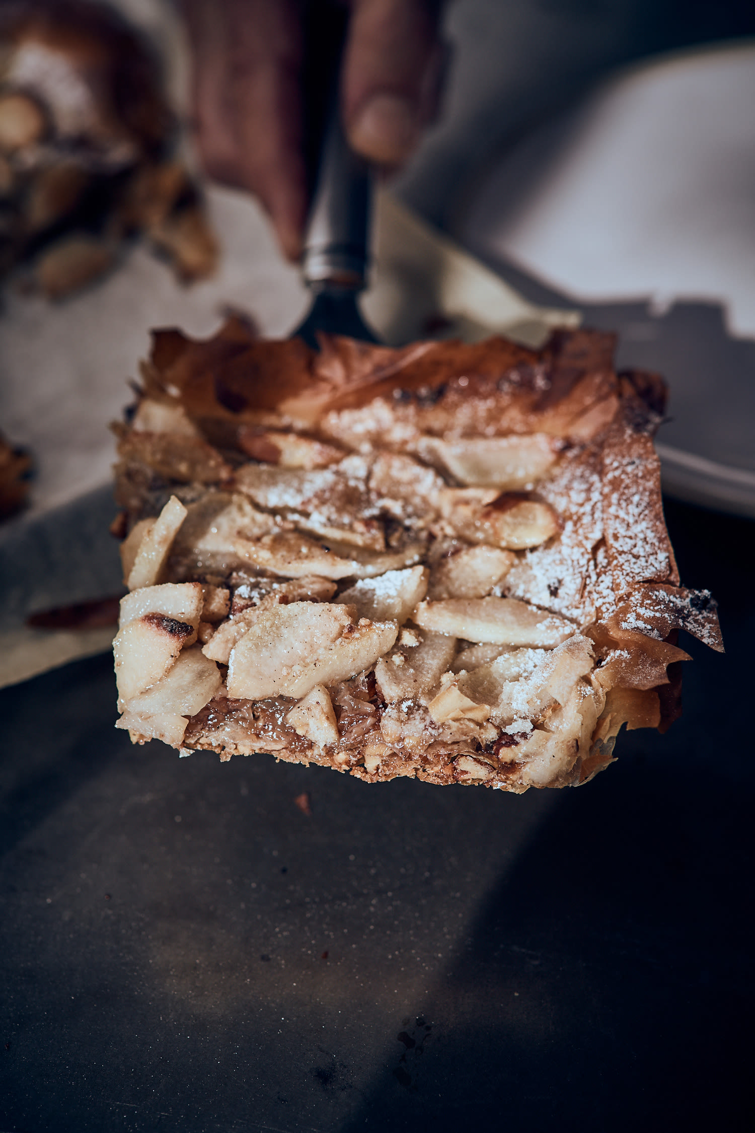 Crunchy Apfel-Birnen-Tarte mit Amaretti Rezept  2