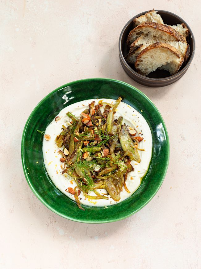 Karamellisierter Fenchel auf Ricotta Rezept 1 Karamellisierter Fenchel auf Ricotta Rezept 1