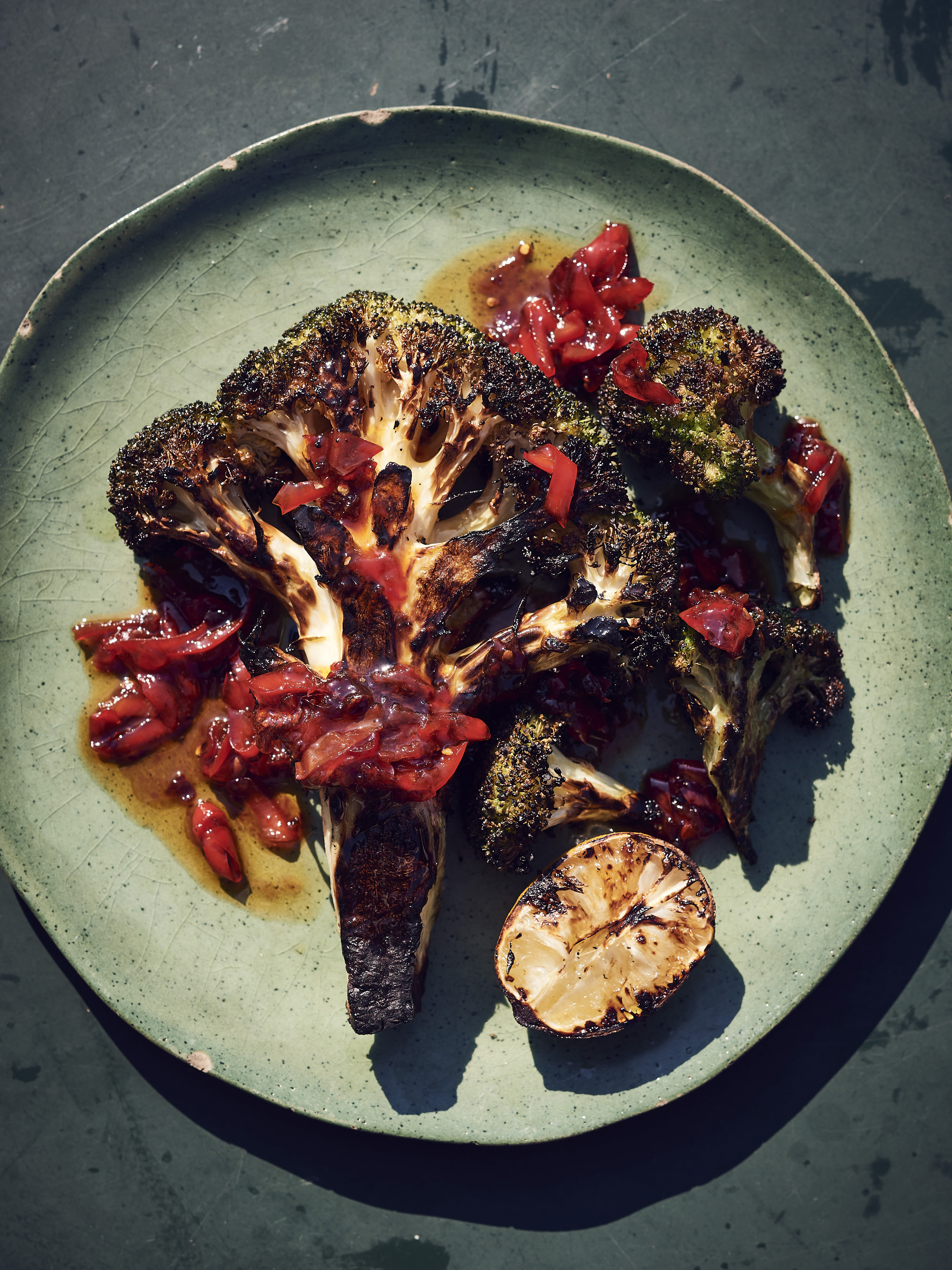 Broccoli Steak mit Sweet Chili Sauce