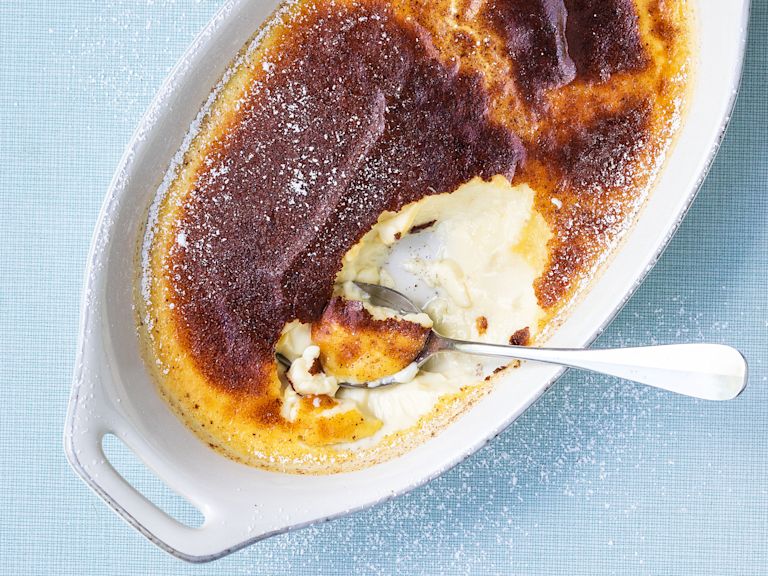 Step 3: Die gebackene Vanillecreme servieren Step 3: Die gebackene Vanillecreme servieren