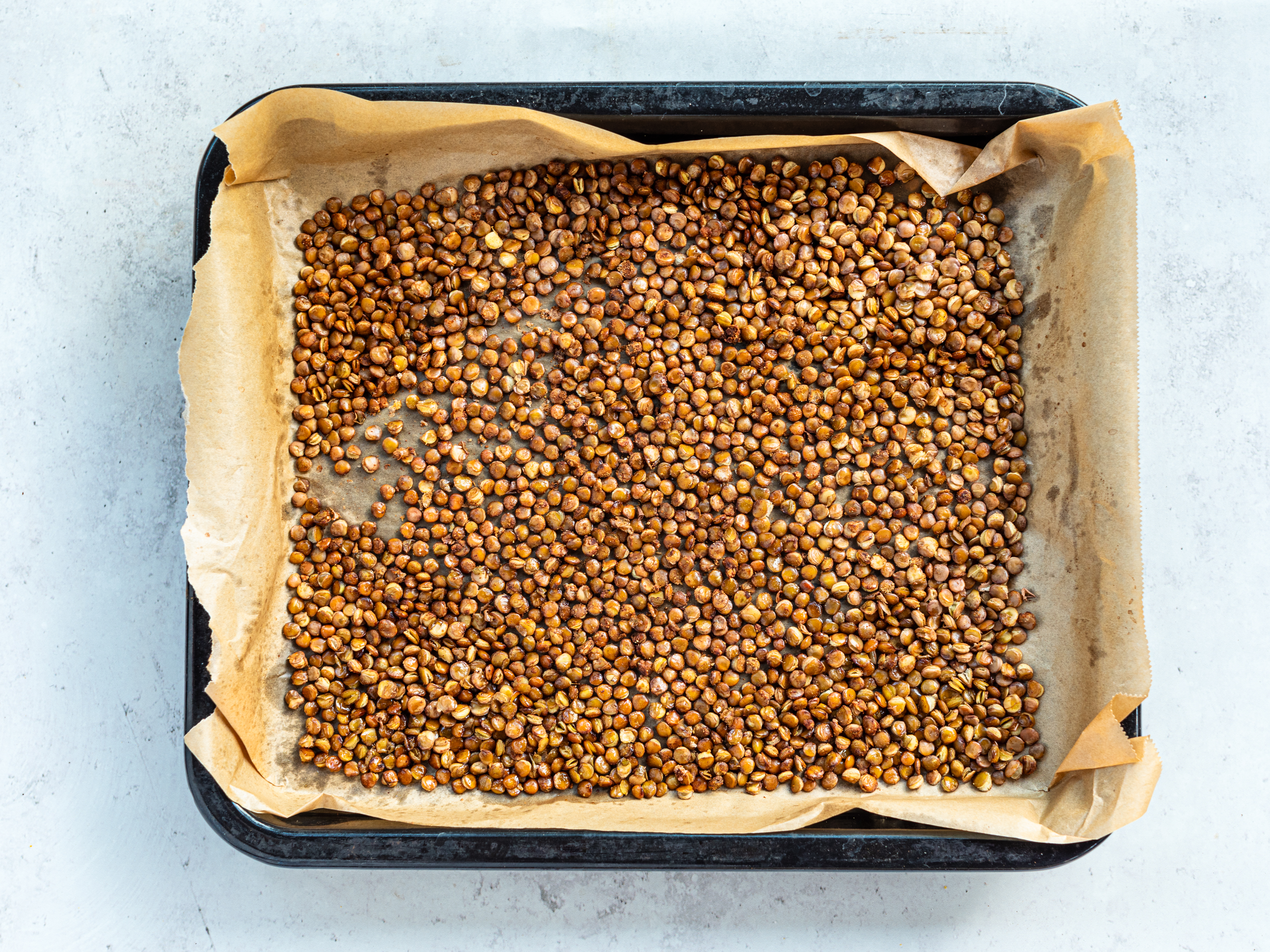 Schritt 2:  Linsen für Nachos mit knusprigen Linsen knusprig backen 