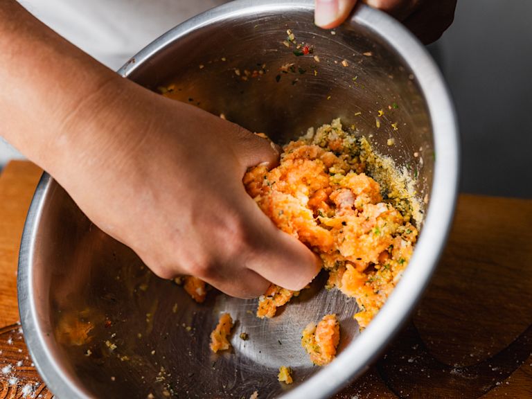 Schritt 1: Burgermasse herstellen Schritt 1: Burgermasse herstellen