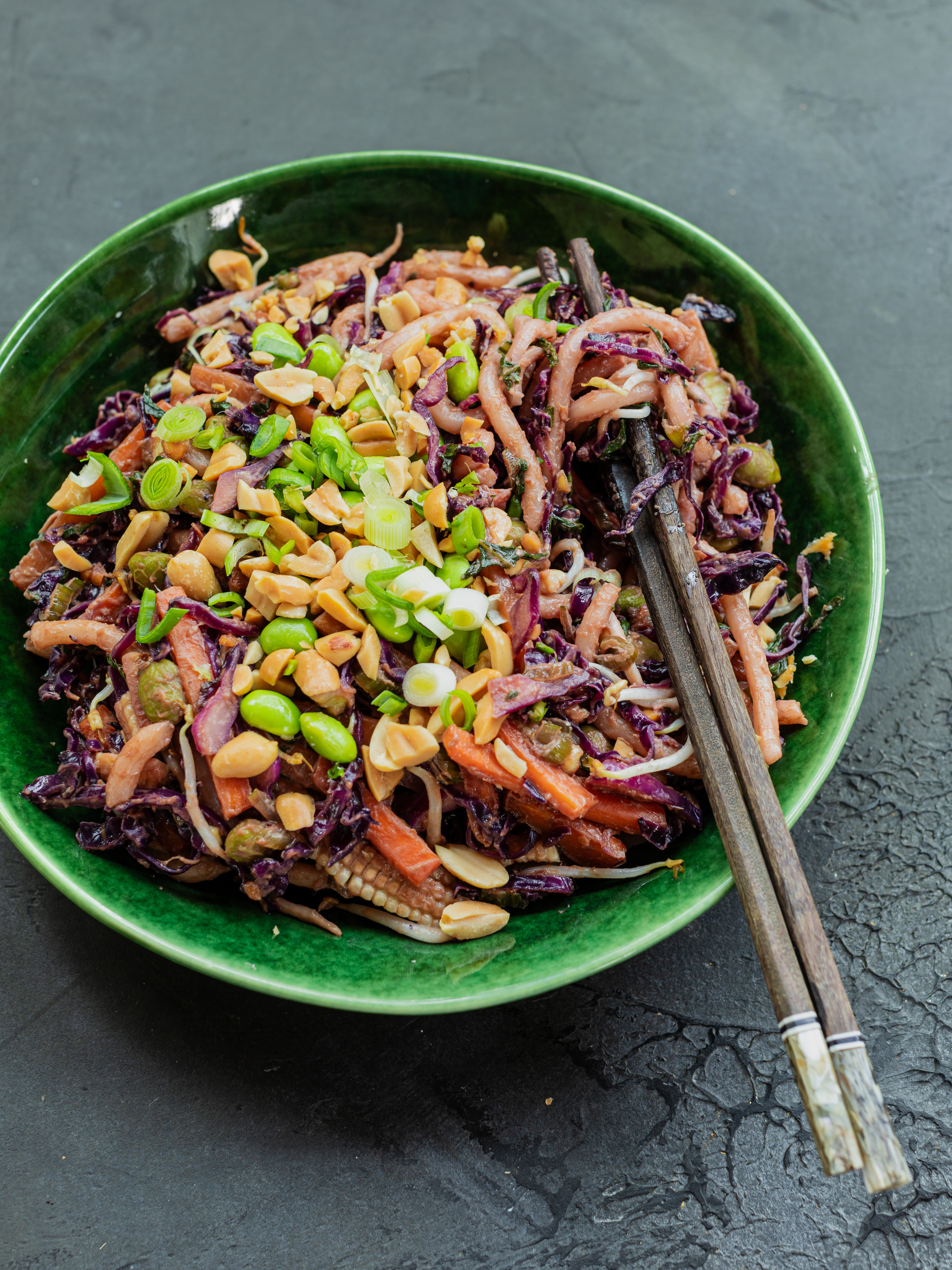 Udon-Nudeln mit Rotkohl Rezept 3