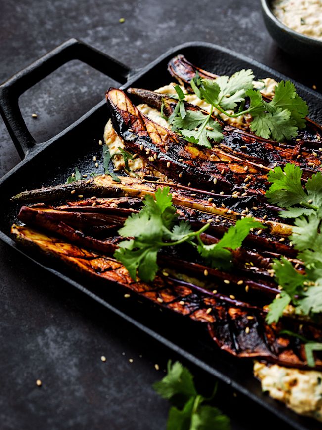 Honig-Teriyaki-Auberginen mit Miso Honig-Teriyaki-Auberginen mit Miso