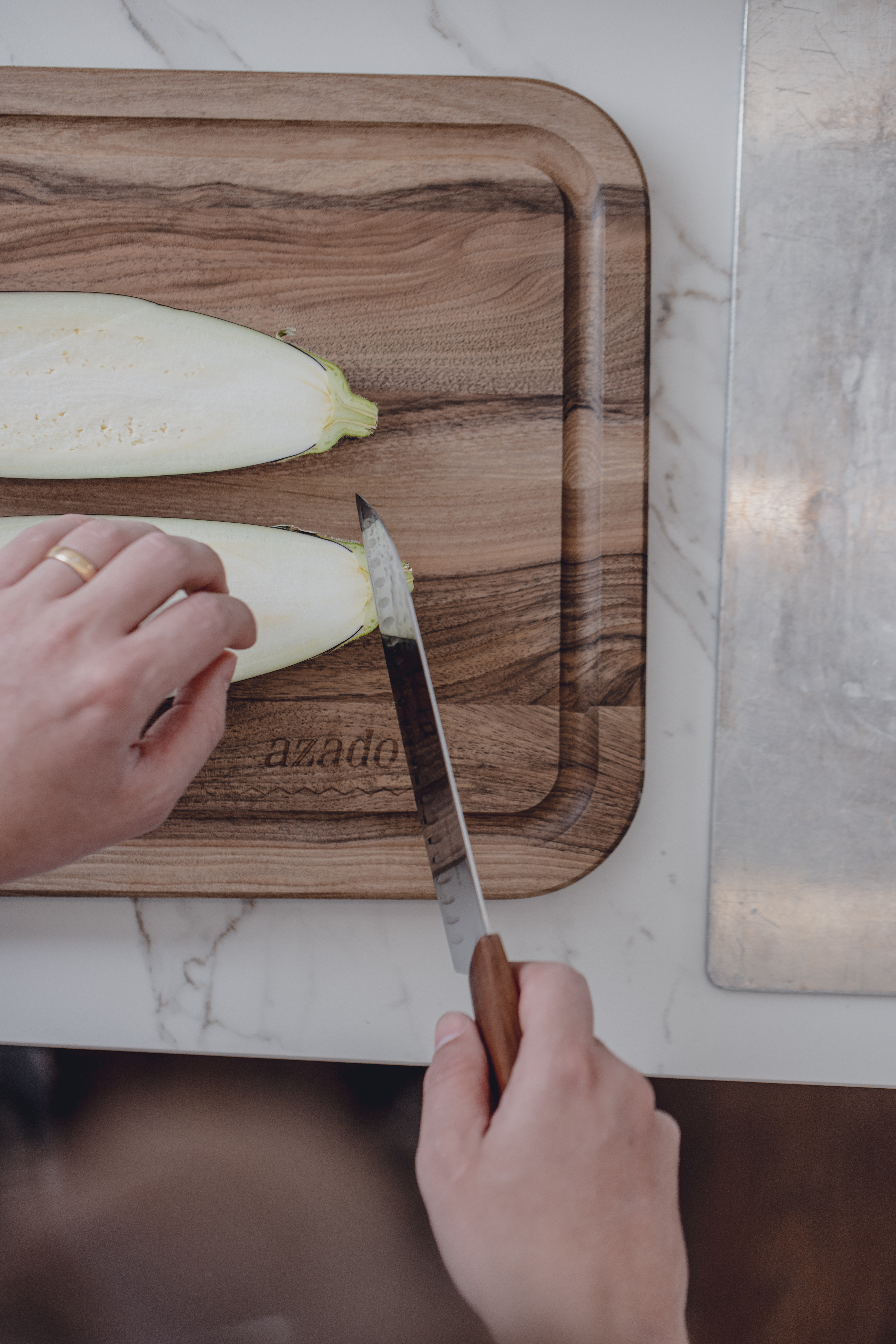 Step 1: Überbackene Auberginen mit Gemüse und Feta Rezept