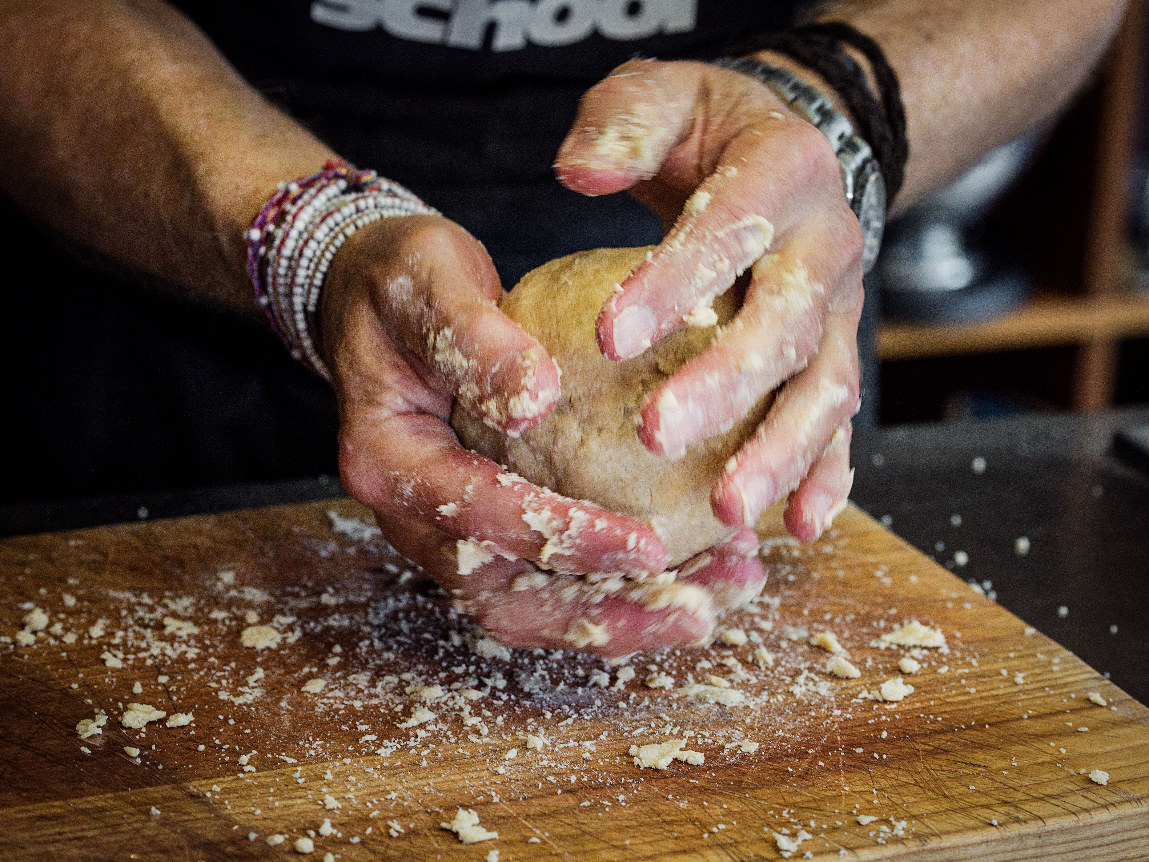 Schritt 1:  Teig für den Heidelbeerkuchen zubereiten und kühlstellen 
