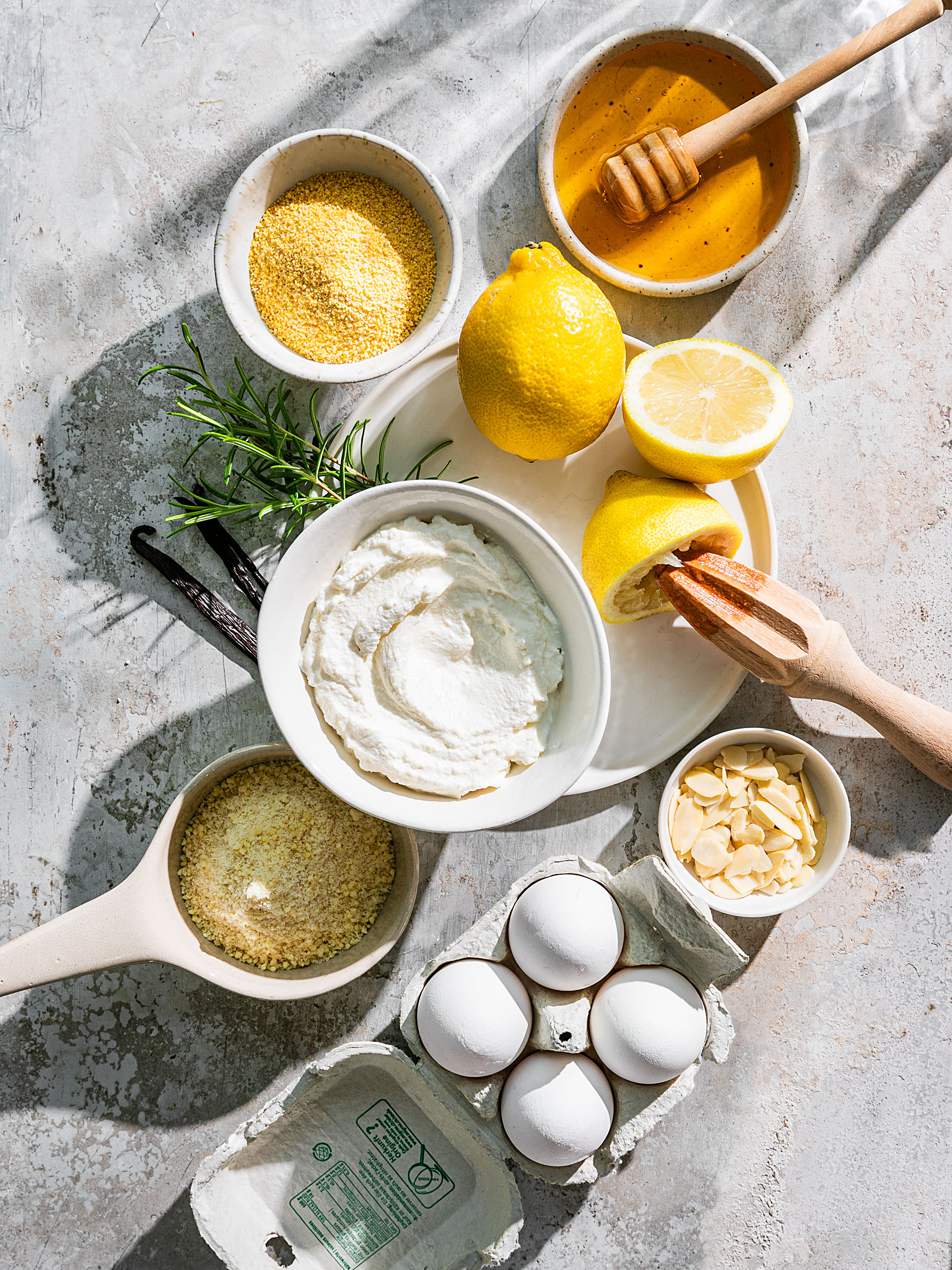 Glutenfreier Polenta-Ricotta-Kuchen mit Mandeln Rezept 2