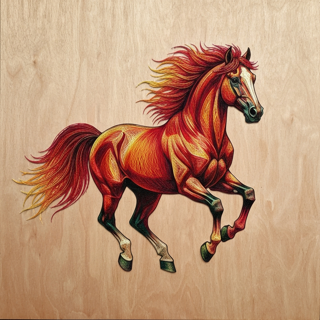 Crafting Bính Ngọ Horse String Art: Ushering Wealth and Luck into Your Home