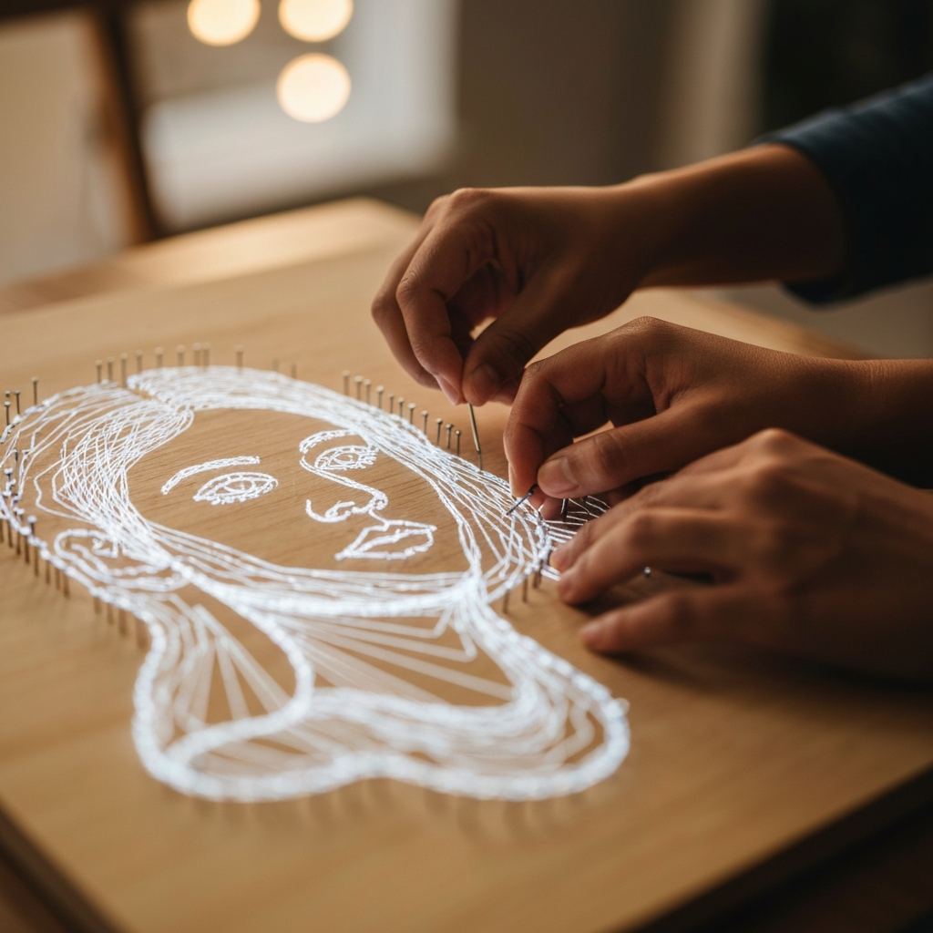 Unleash Your Creativity: Transform Personal Photos into Unique String Art Masterpieces with AI