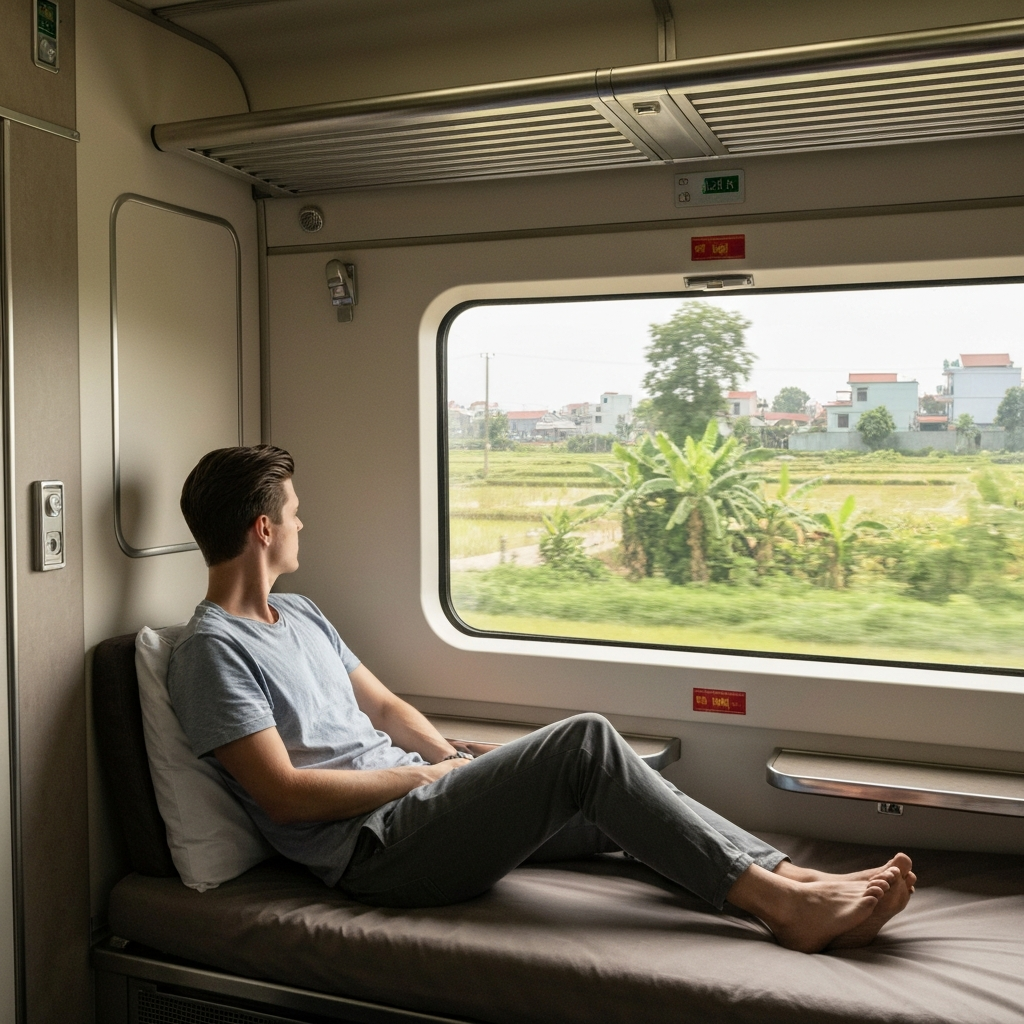 Nội thất tàu hỏa giường nằm tiện nghi ở Việt Nam