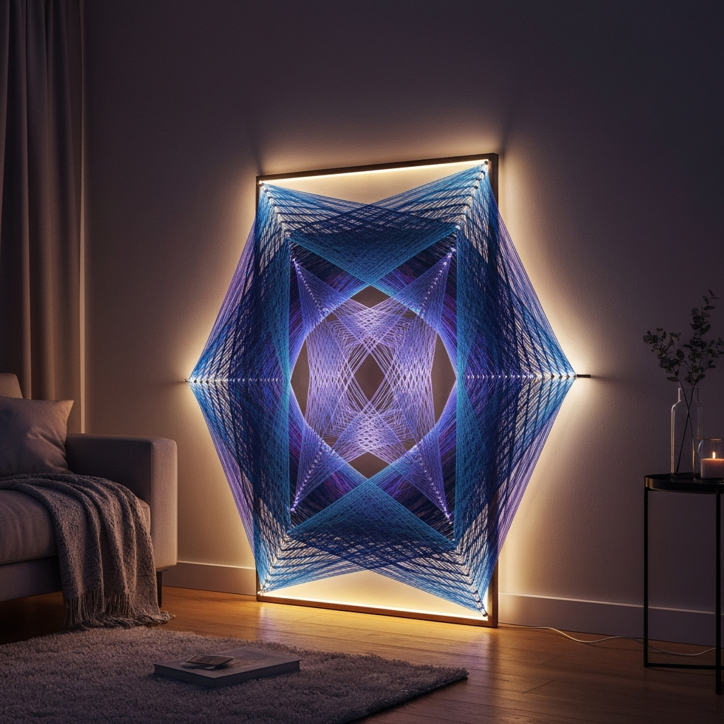 Luminous String Art: Brighten Your Space with LED Enchantment