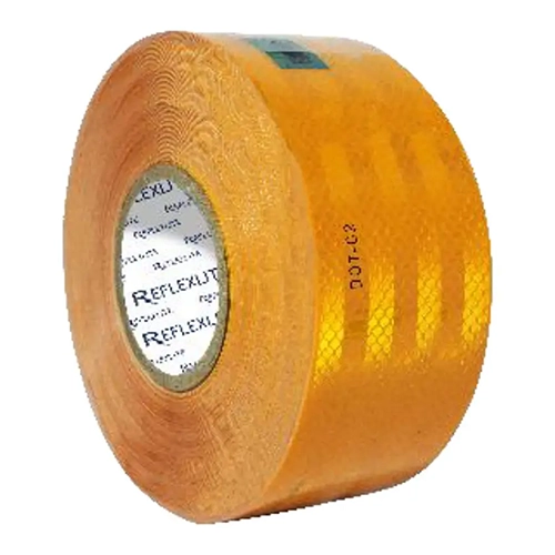 cinta reflectiva 4 pulgadas color amarillo
