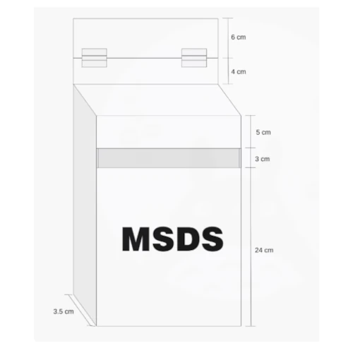 porta msds medidas