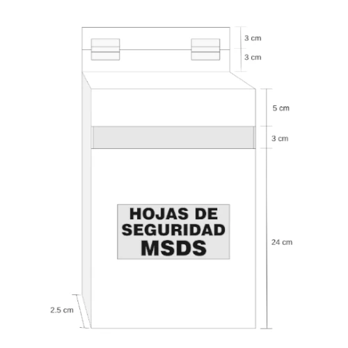 porta msds medidas