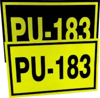 Rótulo Magnético con Lámina Reflectivo 3M Tipo XI Amarillo Limón Fluorescente | Imantado reflectivos para Vehículos