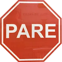 Señal Pare octagonal  con lámina retroreflectiva tipo IV (HIP) y tipo XI (DG3) en fibra de vidrio 4mm o sustrato de aluminio compuesto