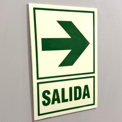 senal fotoluminiscente instalado