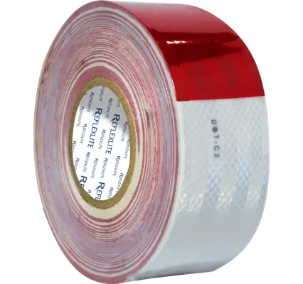 cinta reflectiva reflexlite rojo blanco 4 pulgadas