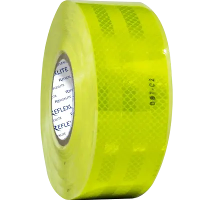 cinta reflectiva reflexlite amarillo limon 4 pulgadas