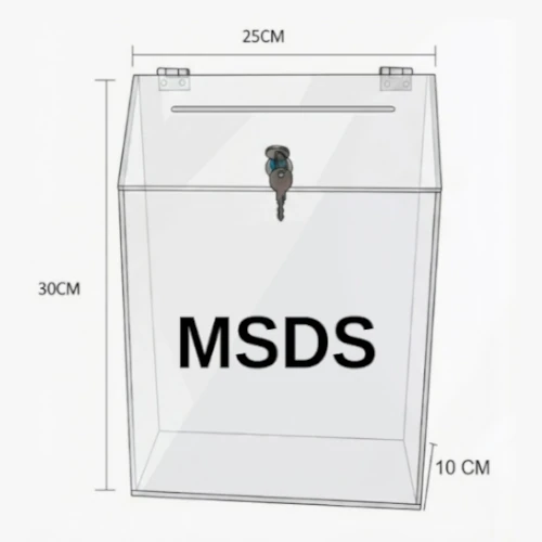 acrilico porta documento con llave medida