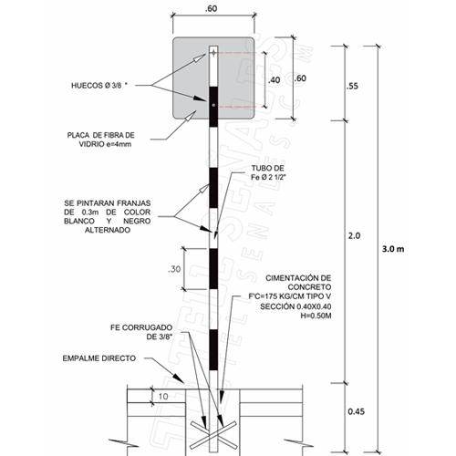soporte 3.M para reguladora 60x60cm