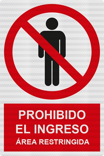 senal preventiva para minas 40x60cm