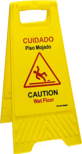 Letrero piso mojado de pvc