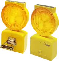 Lámpara Solar Destellante Amarilla para Obras