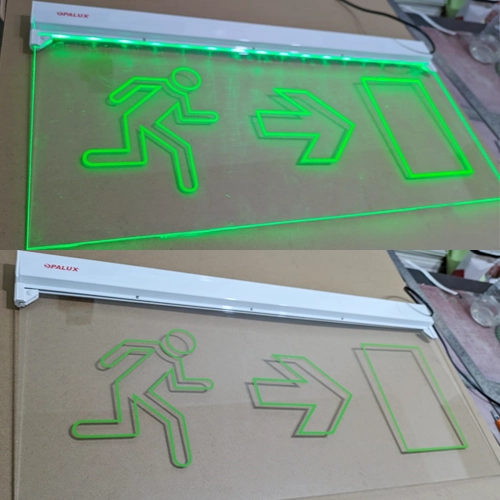 señalizador acrilico led opalux