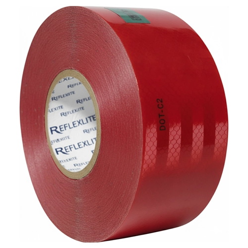 cinta reflectiva 4 pulgadas color rojo