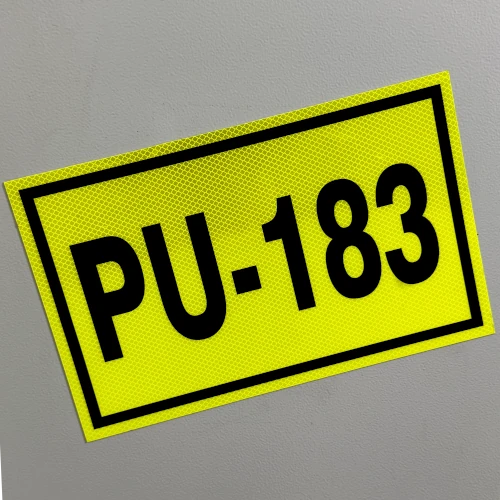 rotulo magnetico reflectivo con fondo amarillo limon 2