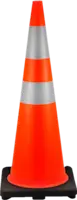 Cono de seguridad PVC con Base de Caucho para Señalización Via
