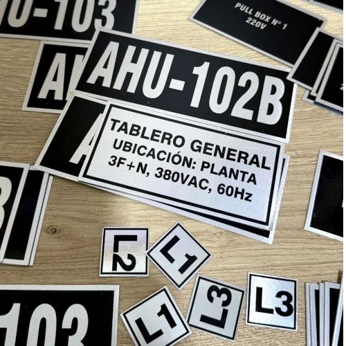 placas aluminio muestras