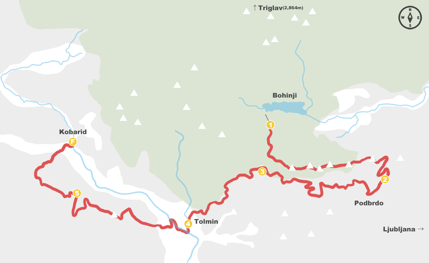 Slovenia Julian Alps Map