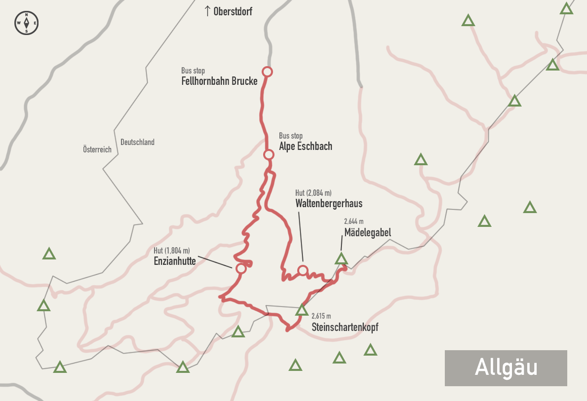 Allgäu hiking map