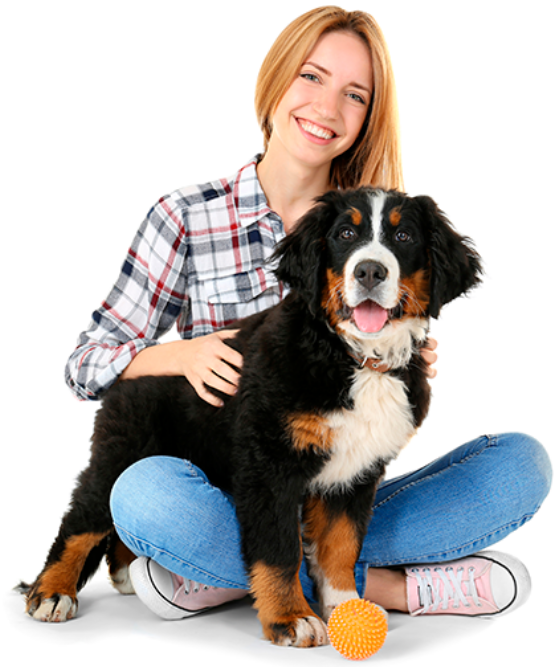 Girl and dog